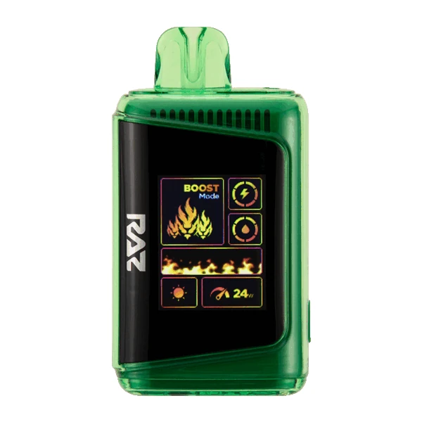 Sour Watermelon Peach RAZ LTX 25000 device with strawberry peach mint inspired flavor