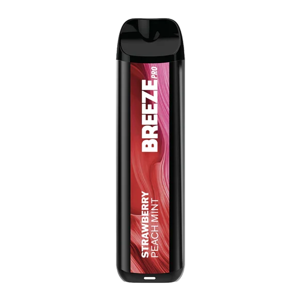 Strawberry Peach Mint Breeze Pro disposable vape device
